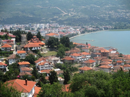Utsikt från fästningen i Ohrid. 16 juli 2015.
